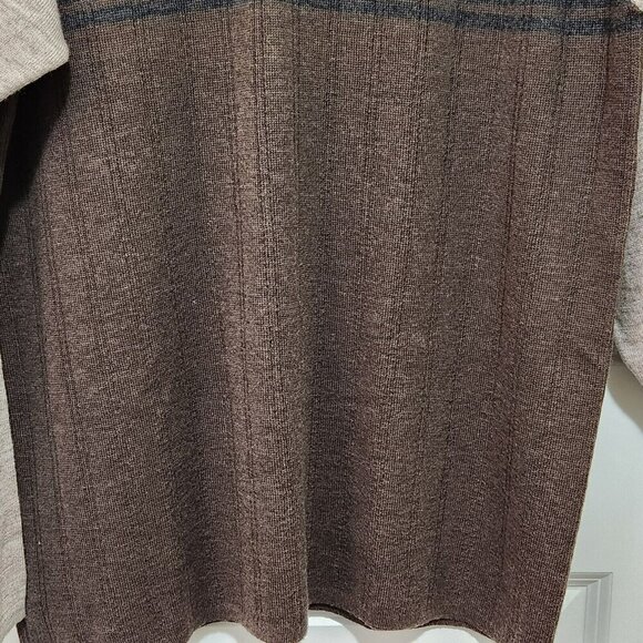 International Waters Mens L 100% Merino Wool Oversized Polo Sweater Quiet Luxury - Picture 6 of 8